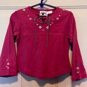 Vintage Hartstrings Floral Top Shirt 2T